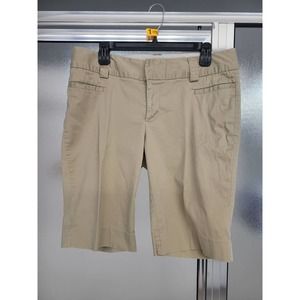 Ana Flat Front Khaki Shorts - Size 14